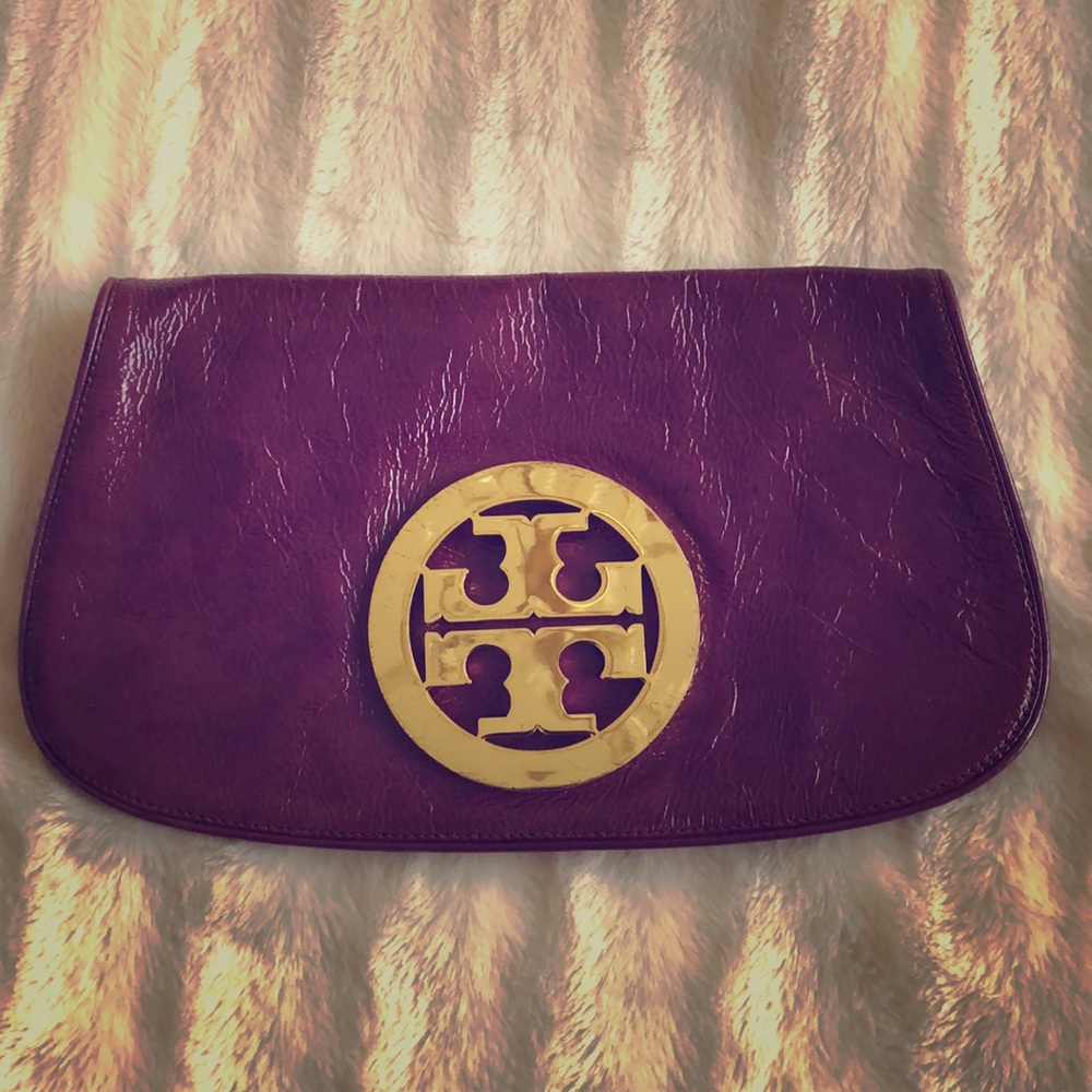 Light plum Tory Burch clutch